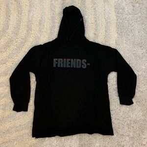 VLONE Friends Black Logo Hoodie for Men Size Large